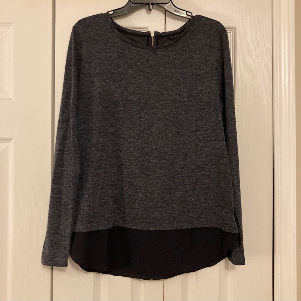 Ann Taylor Women's Top Blouse Navy Size Large